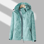 Veste imperméable femme à capuche réglable, six coloris, turquoise