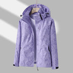 Veste imperméable femme à capuche réglable, six coloris, violet