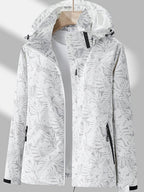 Veste imperméable femme à capuche réglable, six coloris, blanc