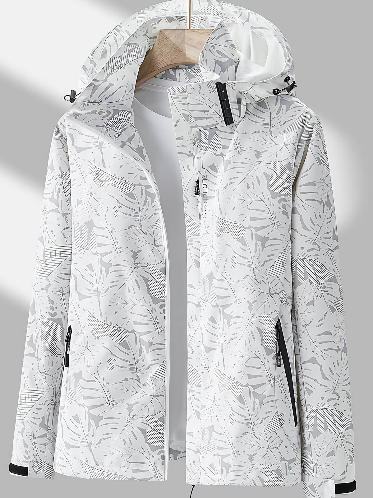 Veste imperméable femme à capuche réglable, six coloris, blanc