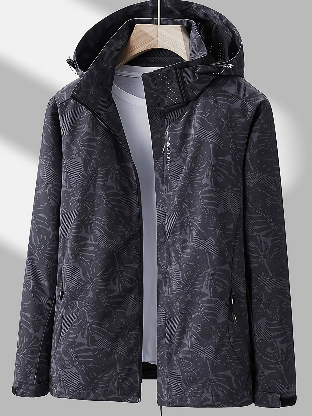 Veste imperméable femme à capuche réglable, six coloris, noir
