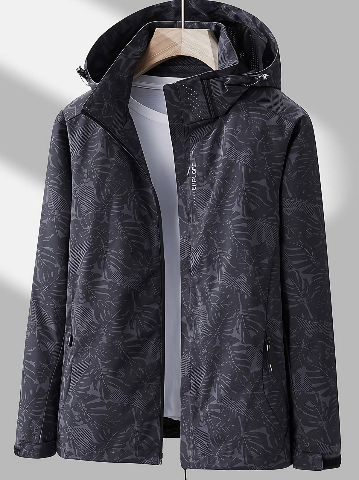 Veste imperméable femme à capuche réglable, six coloris, noir