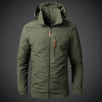 Veste coupe-vent imperméable homme, zip intégral, cinq coloris, vert