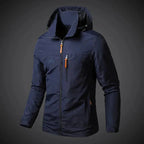 Veste coupe-vent imperméable homme, zip intégral, cinq coloris, bleu marine