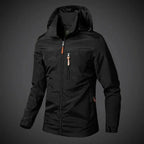 Veste coupe-vent imperméable homme, zip intégral, cinq coloris, noir