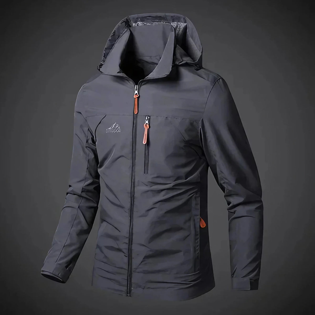 Veste coupe-vent imperméable homme, zip intégral, cinq coloris, gris