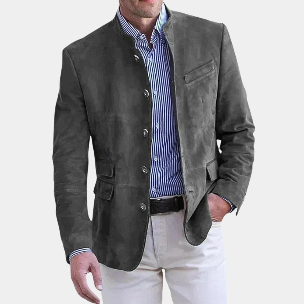 Veste d'hiver homme d'inspiration italienne, marron ou bleu