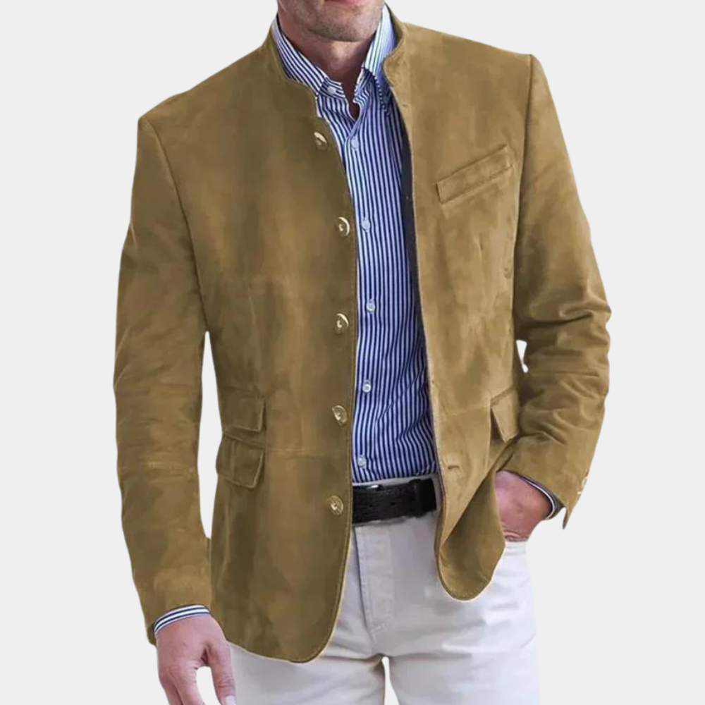 Veste d'hiver homme d'inspiration italienne, marron ou bleu, marron