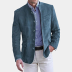 Veste d'hiver homme d'inspiration italienne, marron ou bleu, bleu