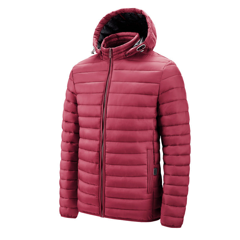 Veste matelassée homme à capuche réglable et col montant