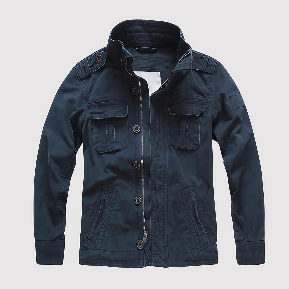 Veste en jean homme rétro à poches, cinq coloris, du S au 2XL, bleu marine