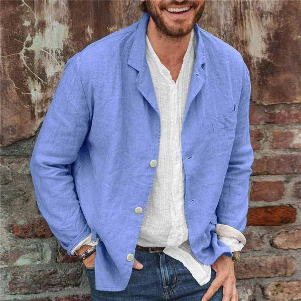 Veste légère homme multipoches, coupe décontractée, du S au 3XL, bleu