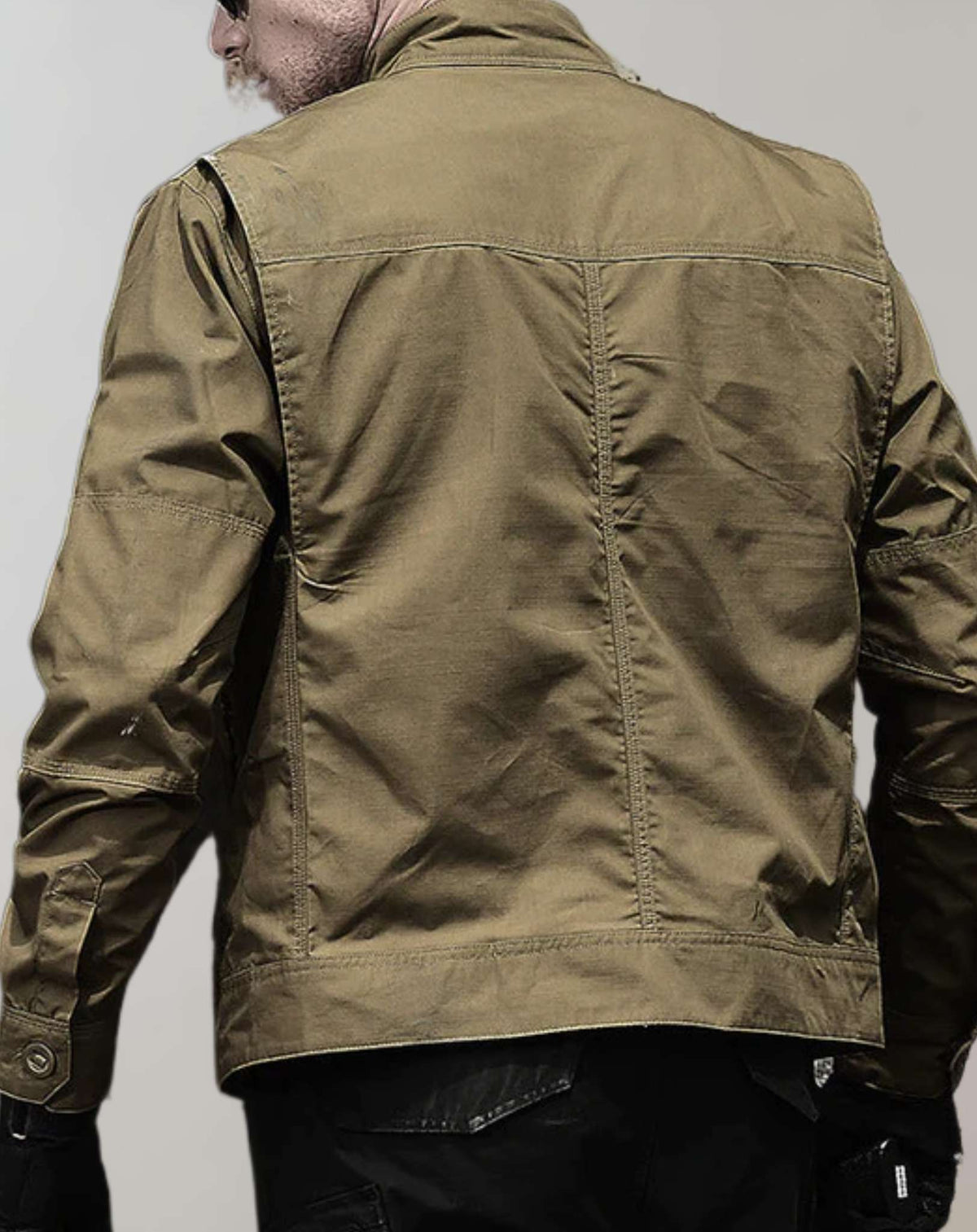 Veste légère d'été homme, vert armée ou kaki, du M au 3XL