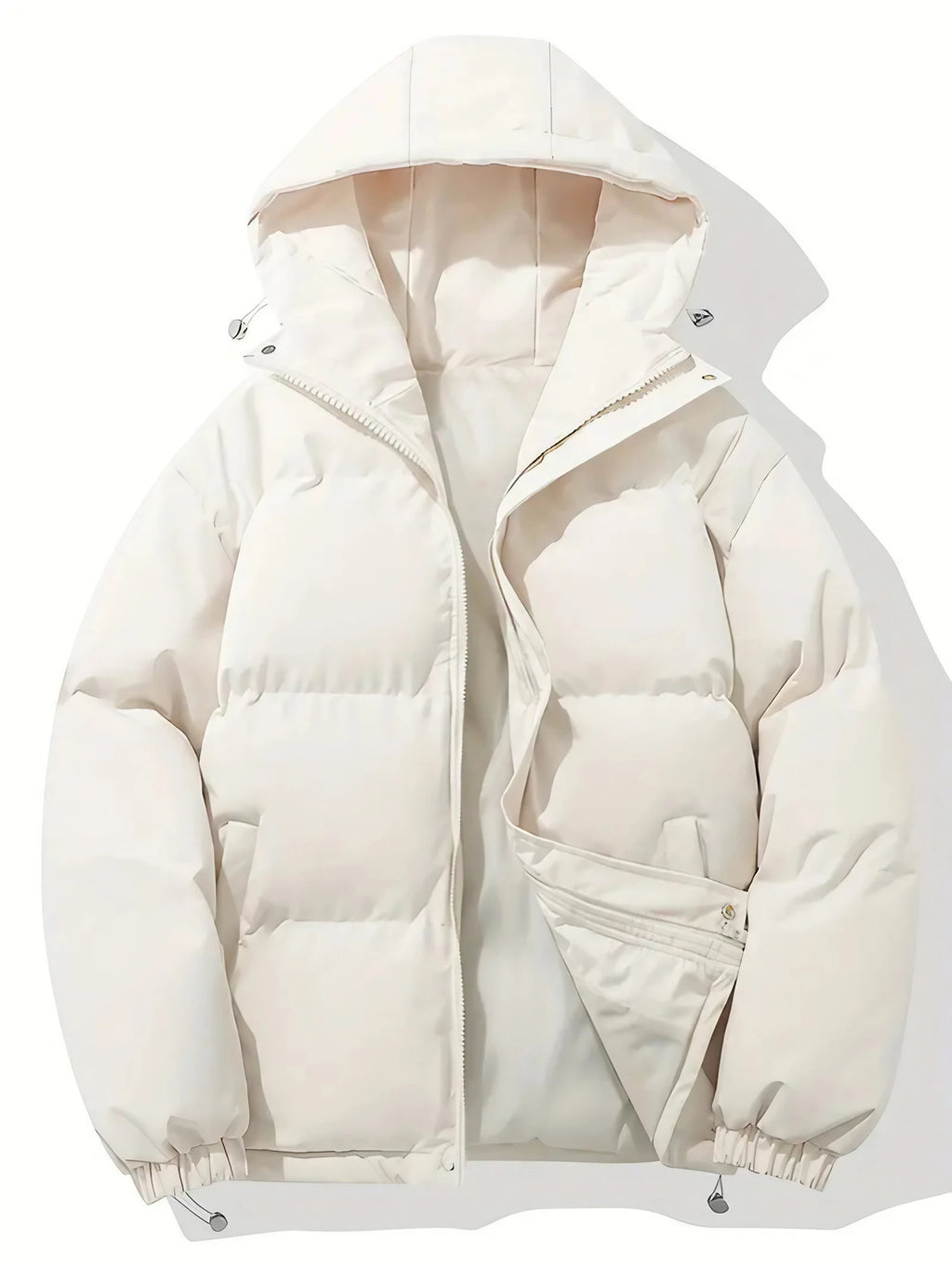 Veste matelassée femme à capuche, huit coloris, du S au 3XL, beige
