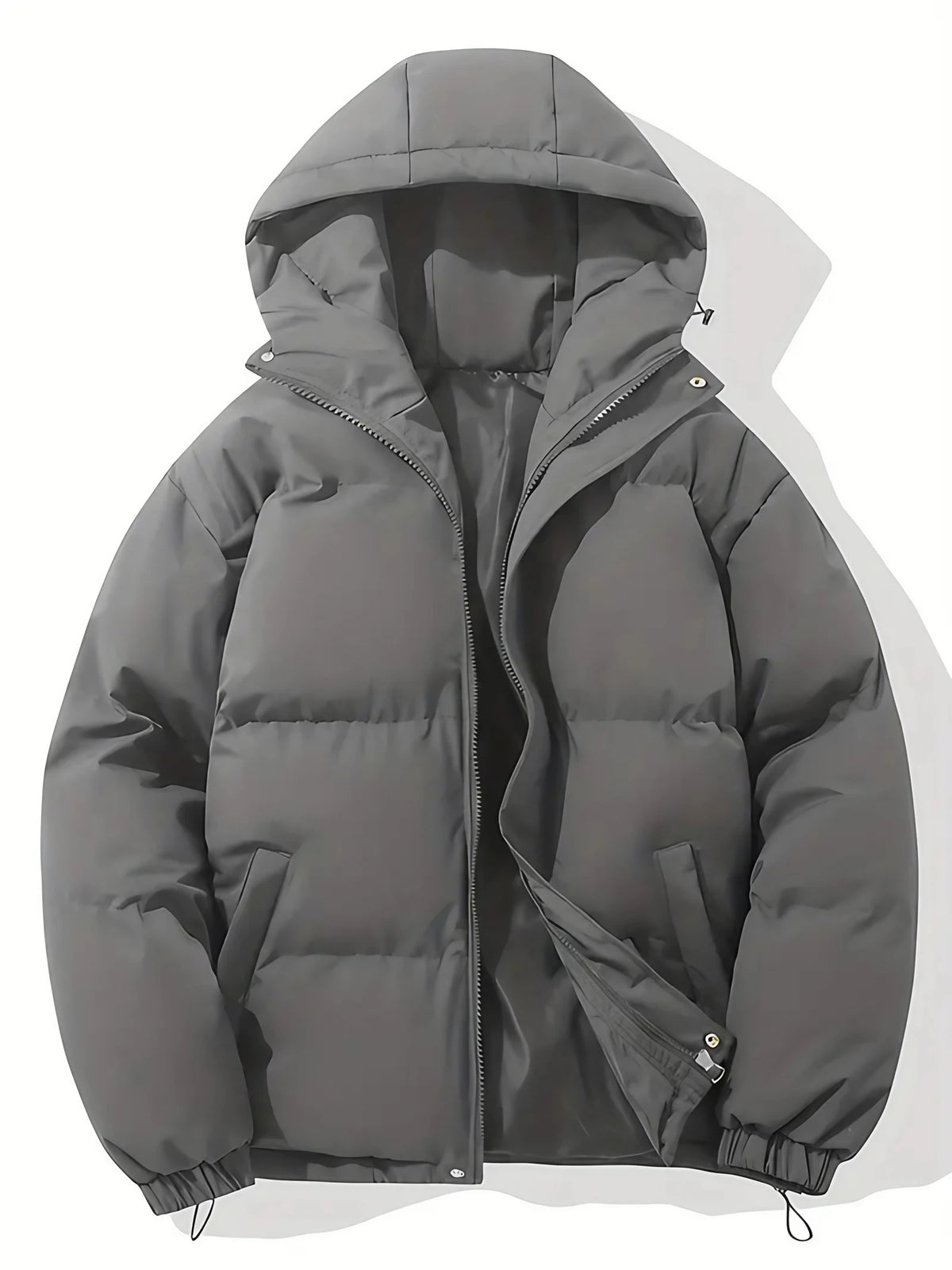 Veste matelassée femme à capuche, huit coloris, du S au 3XL, gris foncé