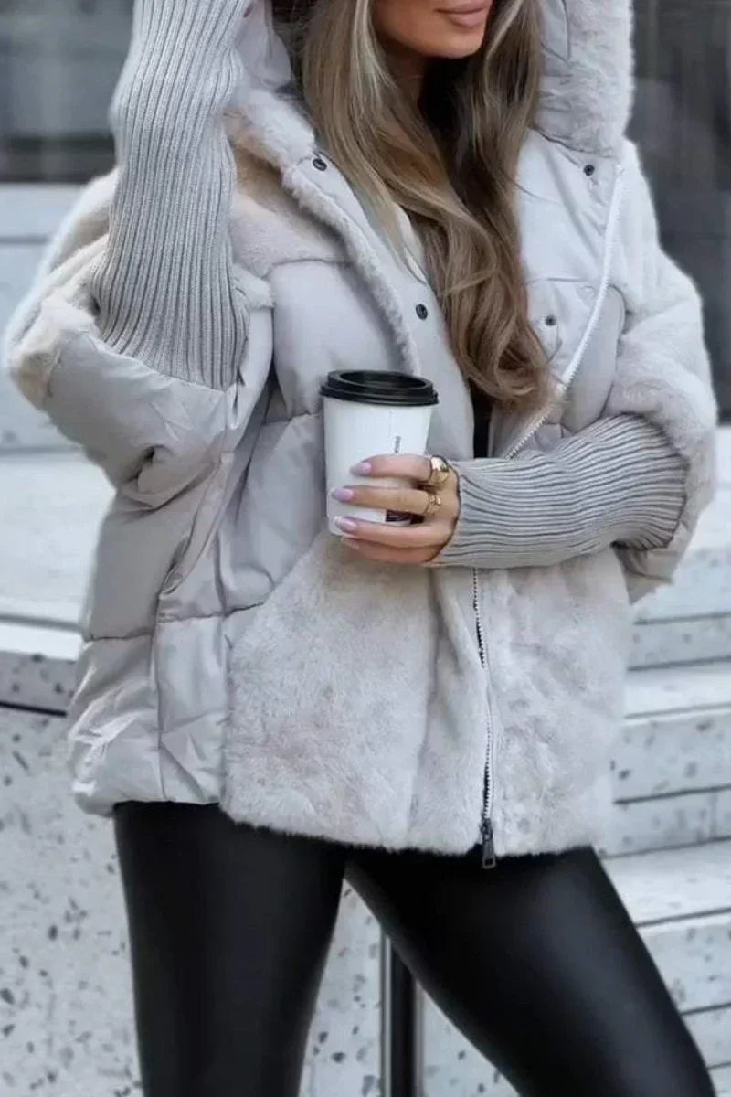 Veste matelassée femme à capuche, automne et début d'hiver
