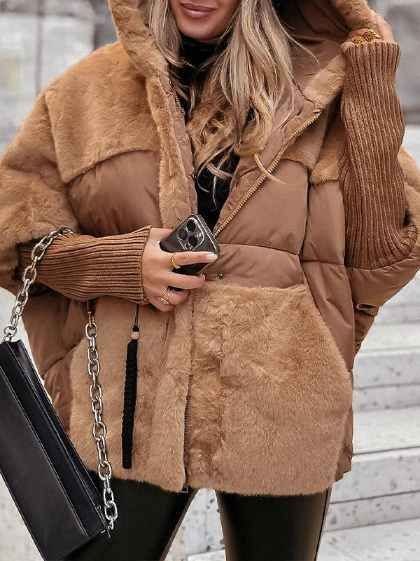 Veste matelassée femme à capuche, automne et début d'hiver