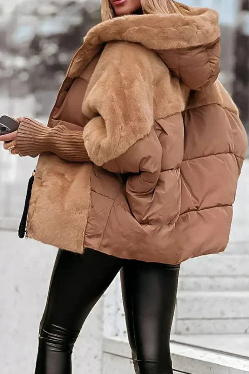 Veste matelassée femme à capuche, automne et début d'hiver