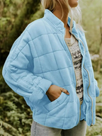 Veste matelassée femme mi-saison, treize coloris, du XS au 2XL, bleu clair