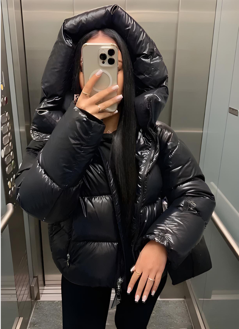 Veste matelassée femme légère, coupe slim, noir ou bleu