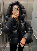 Veste matelassée femme légère, coupe slim, noir ou bleu