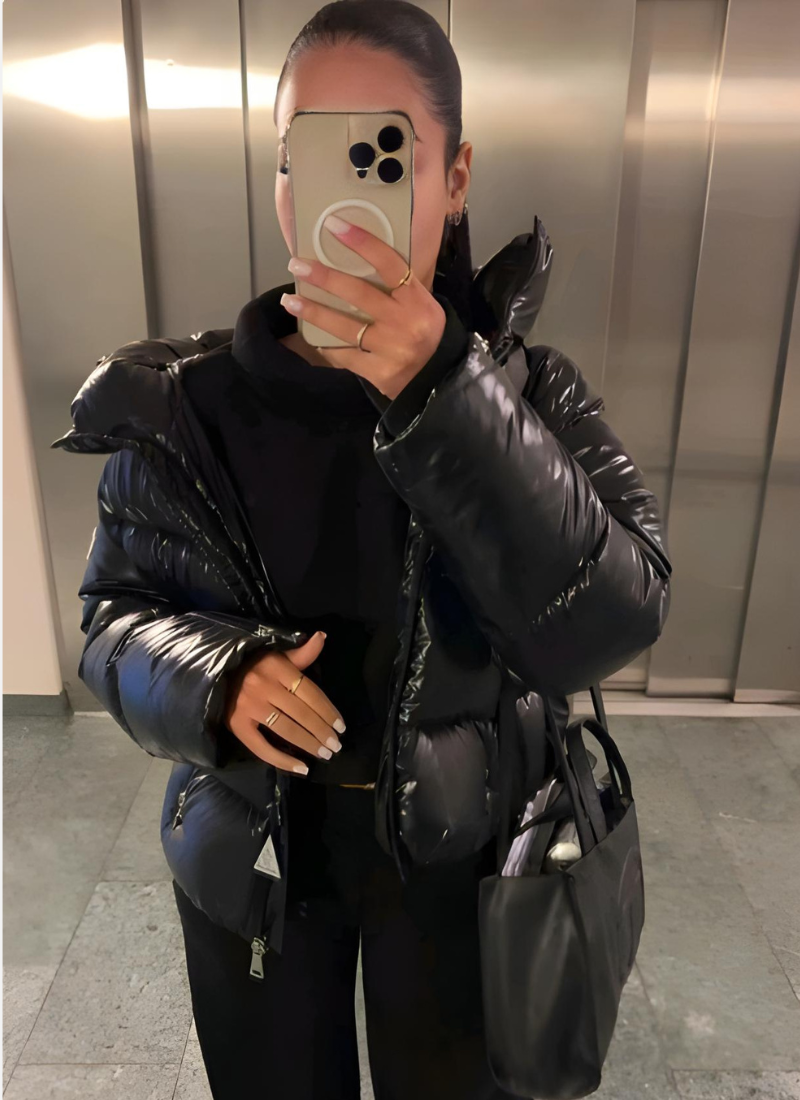 Veste matelassée femme légère, coupe slim, noir ou bleu