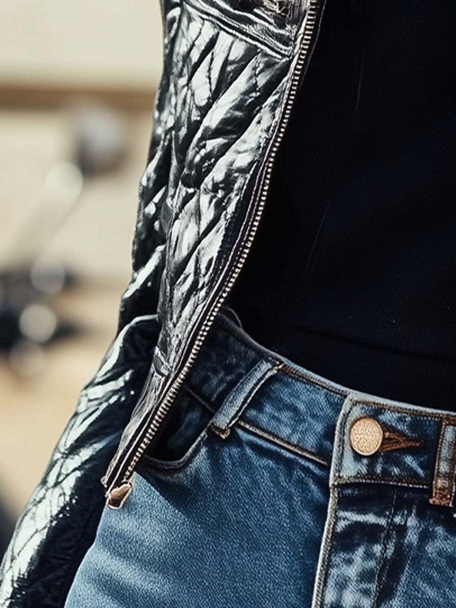 Veste matelassée rétro femme à col chaud, du M au 4XL
