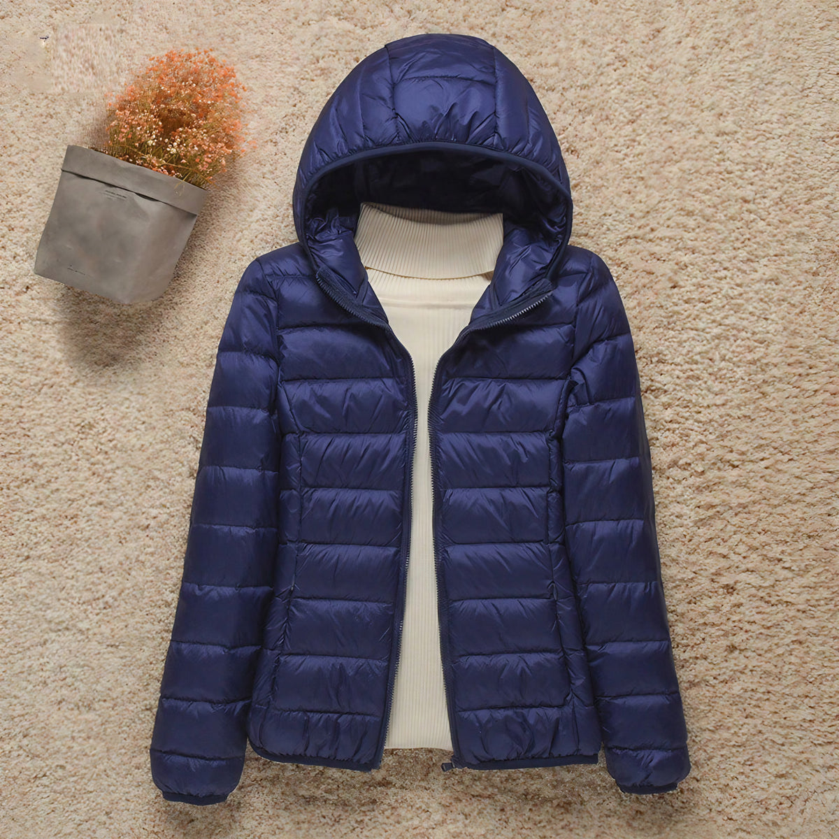 Veste matelassée légère femme, à capuche ou à col montant