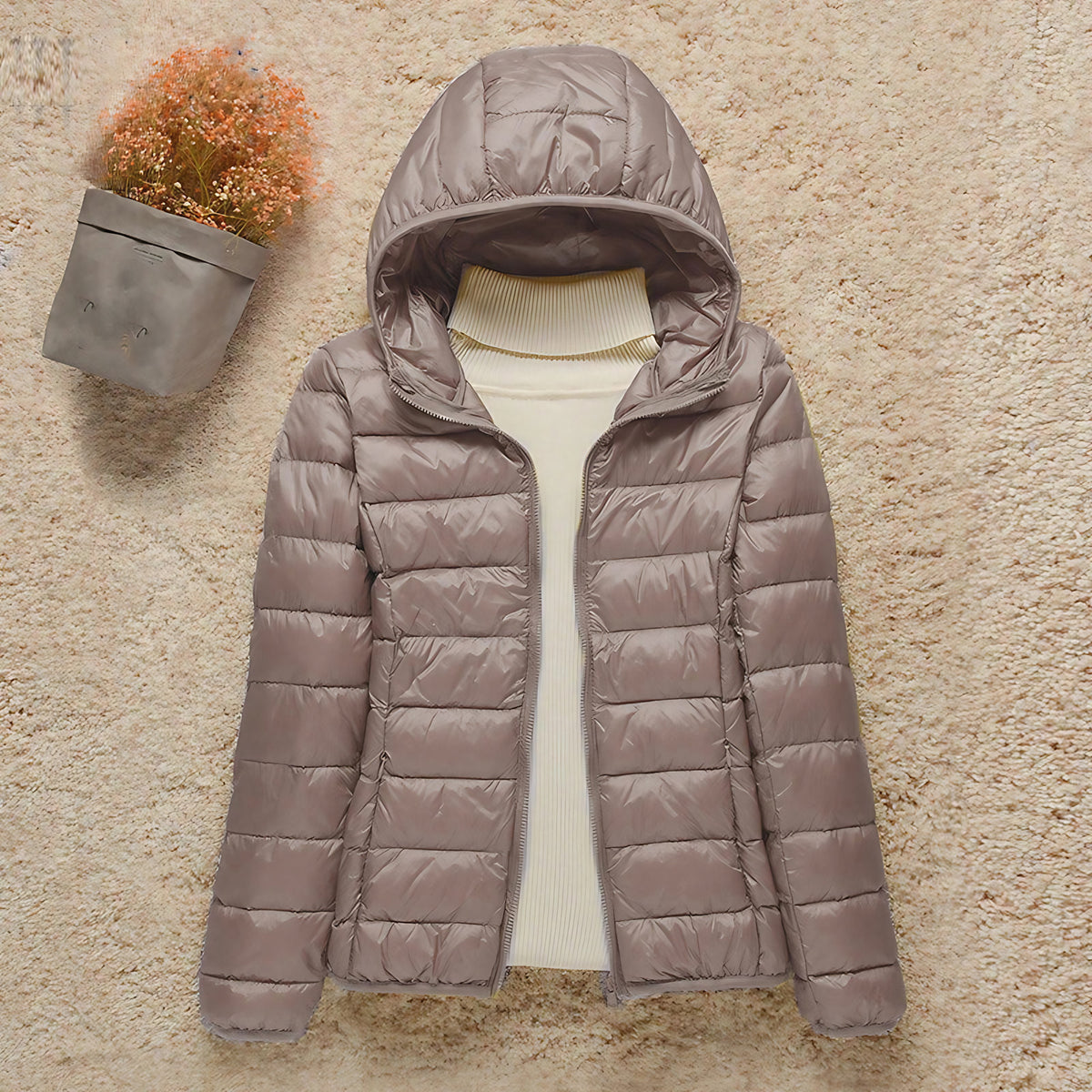 Veste matelassée légère femme, à capuche ou à col montant