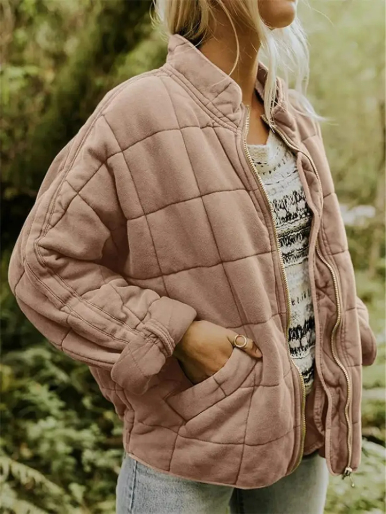 Veste matelassée femme légère, finition mate, treize coloris, kaki