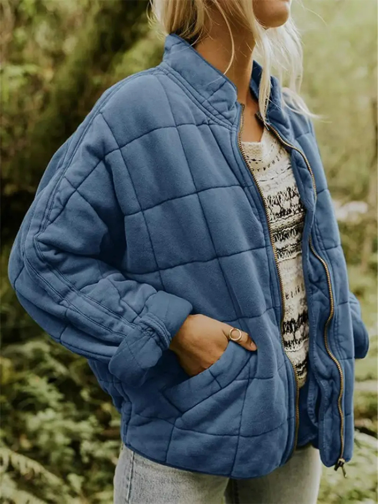 Veste matelassée femme légère, finition mate, treize coloris, bleu