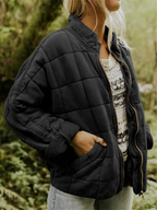 Veste matelassée femme légère, finition mate, treize coloris, noir