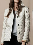 Veste matelassée femme à carreaux, légère, du M au 5XL, blanc