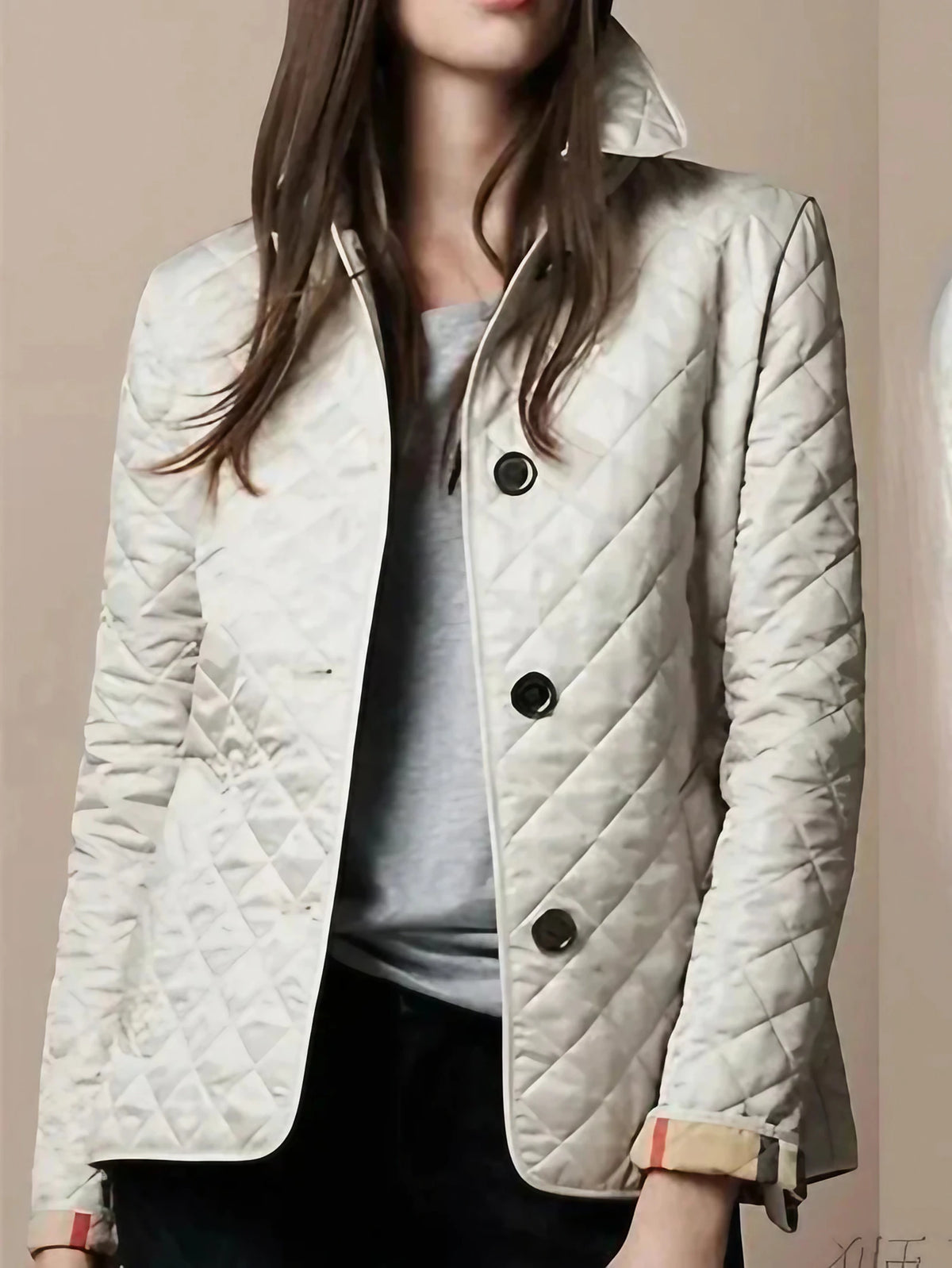 Veste matelassée femme à carreaux, légère, du M au 5XL, blanc