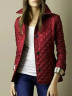 Veste matelassée femme à carreaux, légère, du M au 5XL, rouge