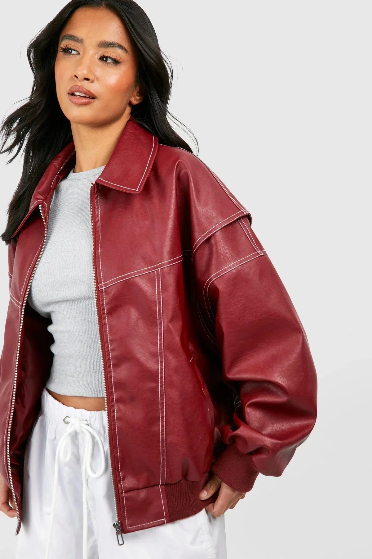 Veste mi-saison femme, trois coloris, du S au L, rouge marron