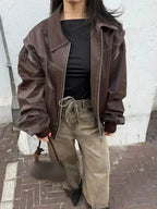 Veste mi-saison femme, trois coloris, du S au L, marron foncé