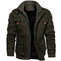 Veste militaire homme à poches, taille ajustable, du XS au 4XL, vert foncé