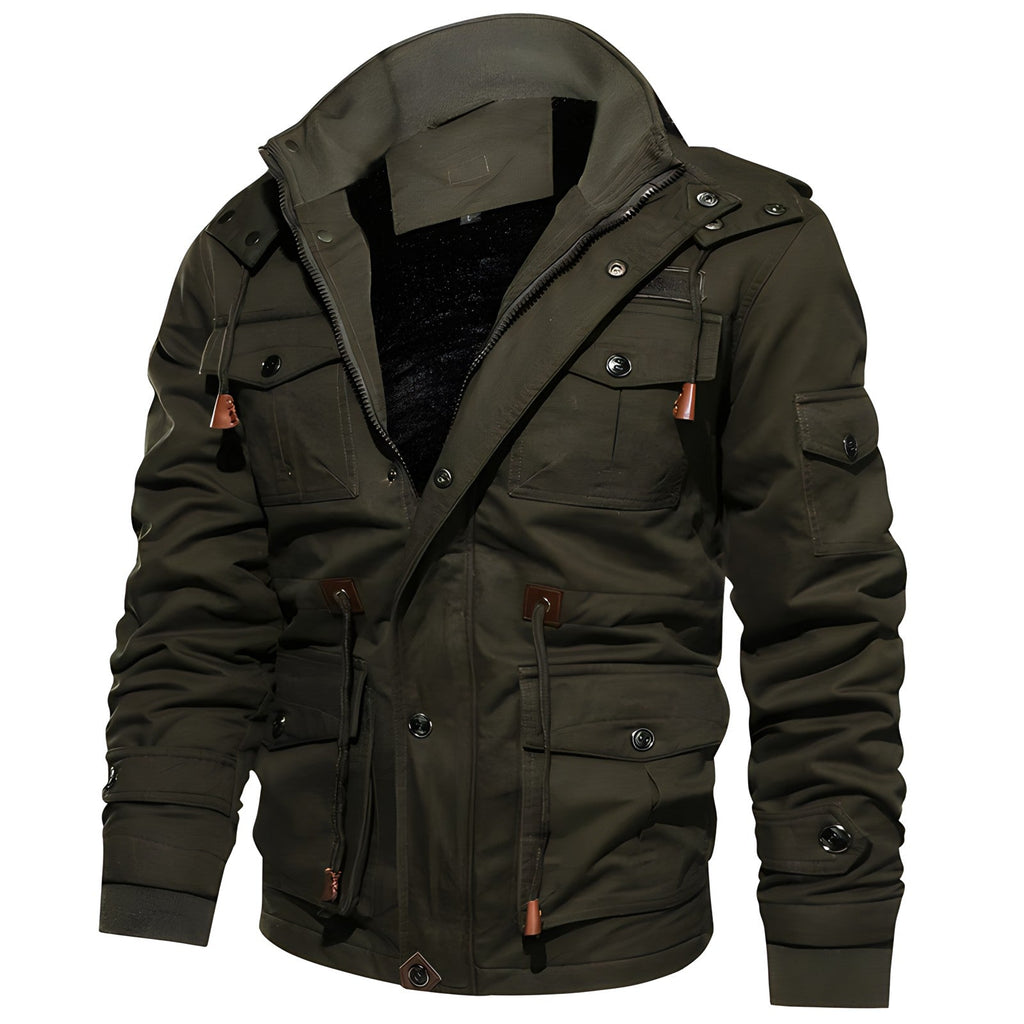 Veste militaire homme à poches, taille ajustable, du XS au 4XL