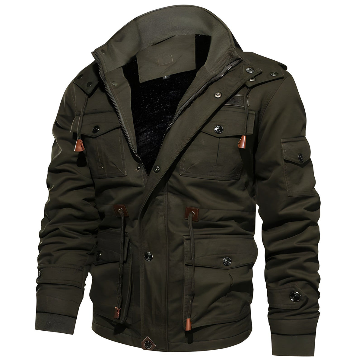 Veste militaire homme à poches, taille ajustable, du XS au 4XL