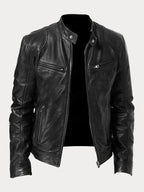 Veste moto homme à poches zippées, dix coloris, du S au 5XL, noir