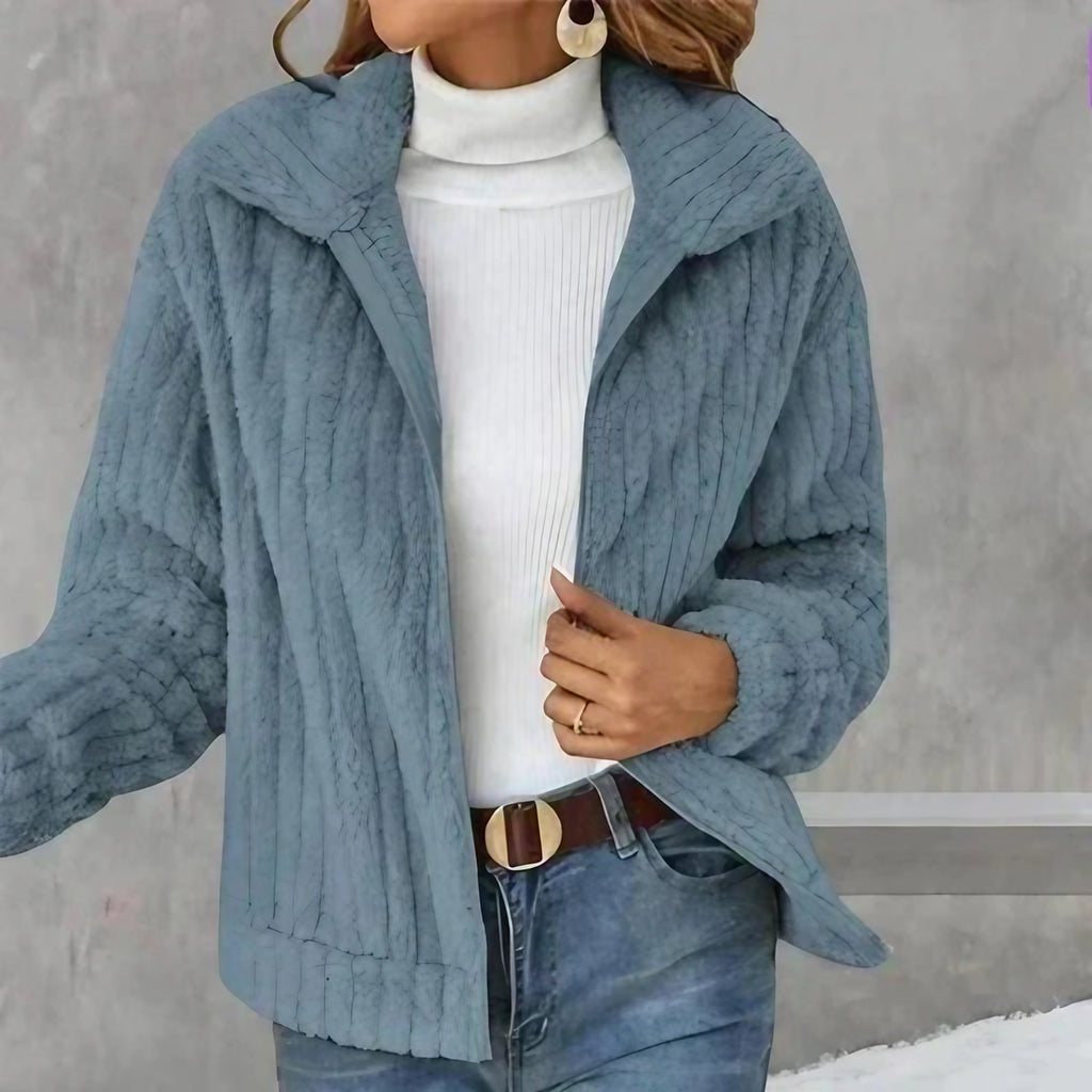 Veste polaire femme chaude, cinq coloris, du S au 3XL, bleu