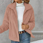 Veste polaire femme chaude, cinq coloris, du S au 3XL, rose bébé