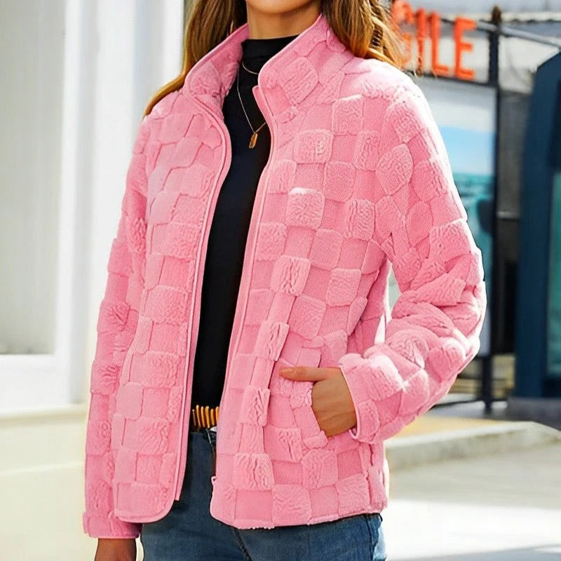 Veste polaire zippée, cinq coloris, du XS au 4XL, rose