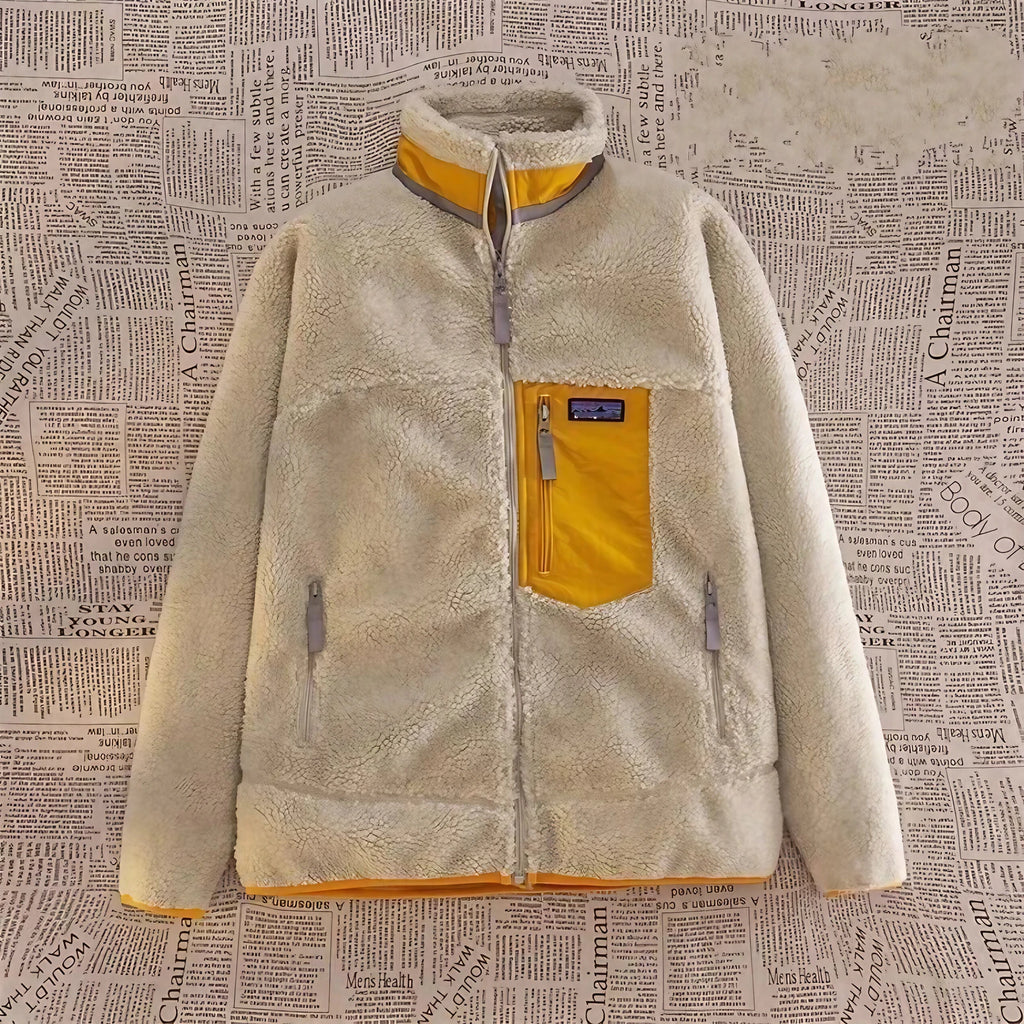 Veste polaire homme à col montant zippé, quatre coloris, kaki