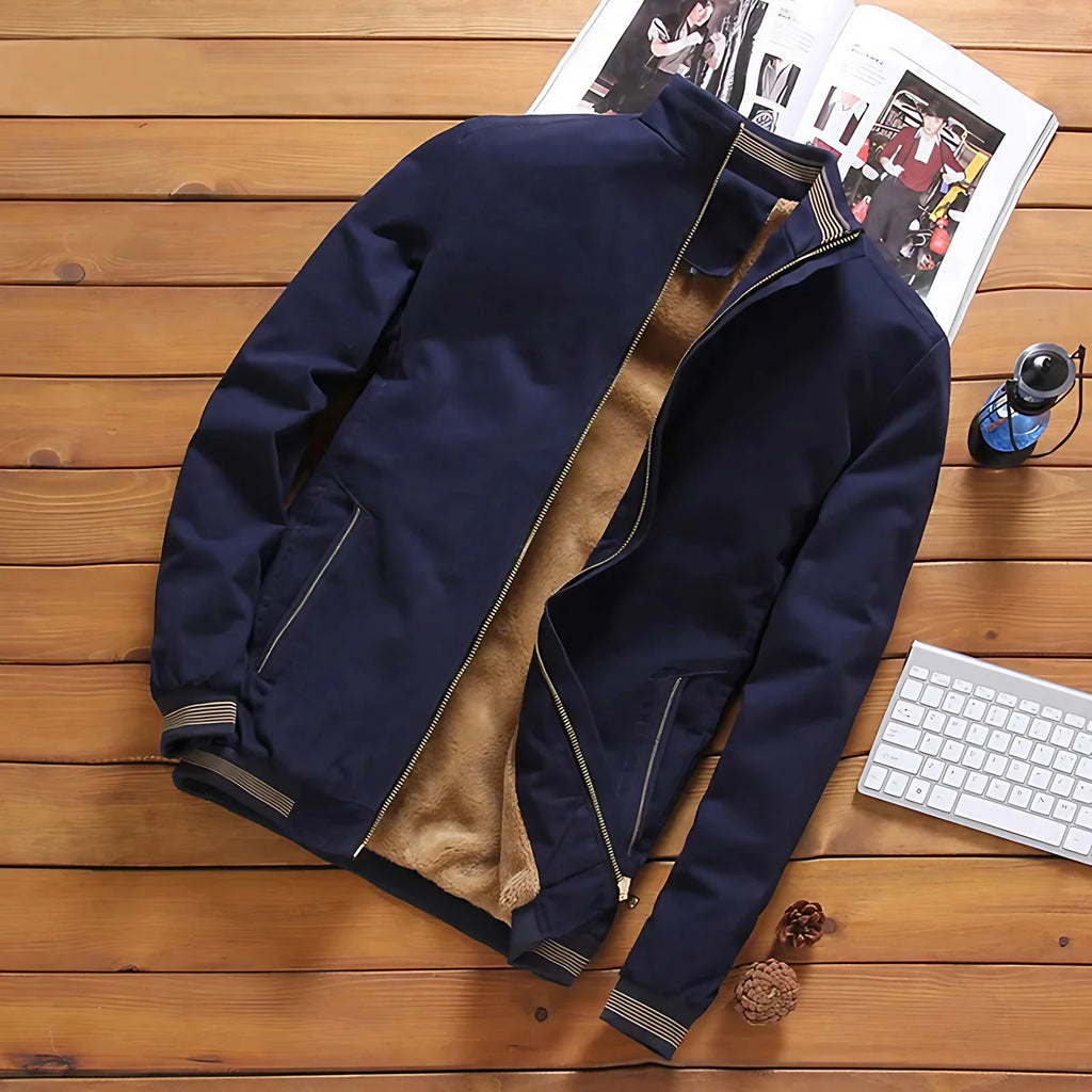 Veste zippée homme à doublure molletonnée, du M au 5XL, bleu