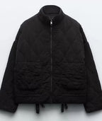 Doudoune femme légère à poches multiples, quatre coloris, noir