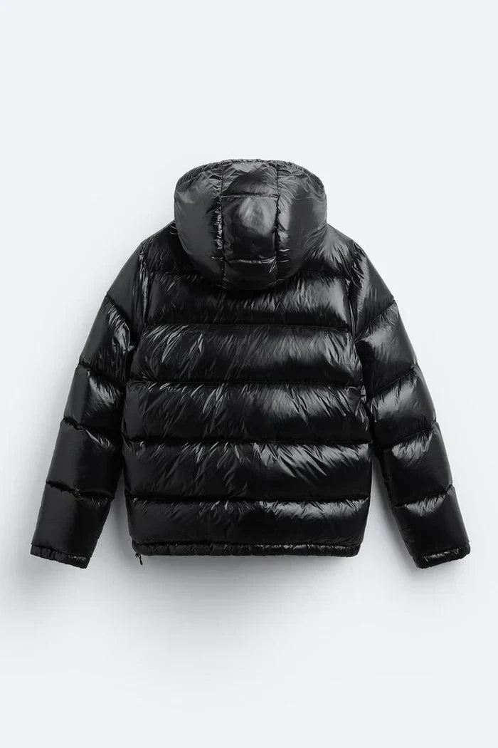 Doudoune femme imperméable, coupe décontractée, noir ou vert, noir