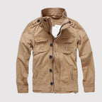 Veste homme mi-saison à manches longues et poches, cinq coloris, kaki