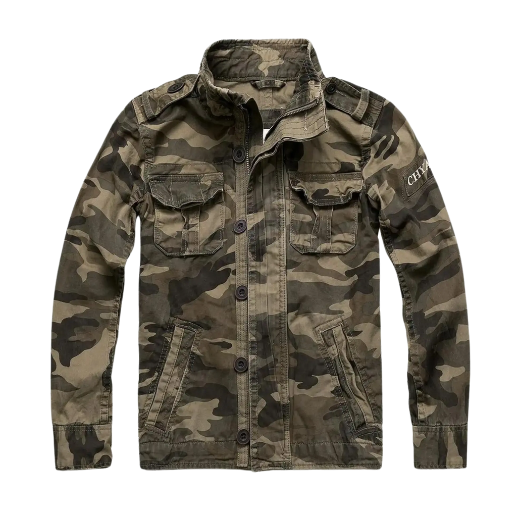 Veste homme mi-saison à manches longues et poches, cinq coloris, marron